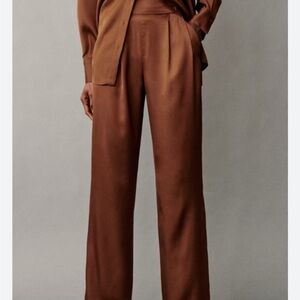 NWT Sezane Georgio Trousers - Caramel - Size 38